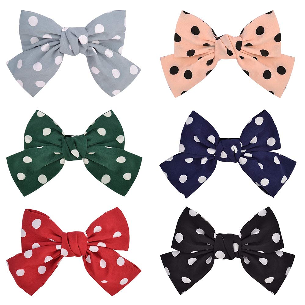 APSAMBR-3 PCS RANDOM COLOR female hair clip solid color bow hair clip satin bow is specially designed for teenagers and infants, 3-piece 10 iCM APPROX