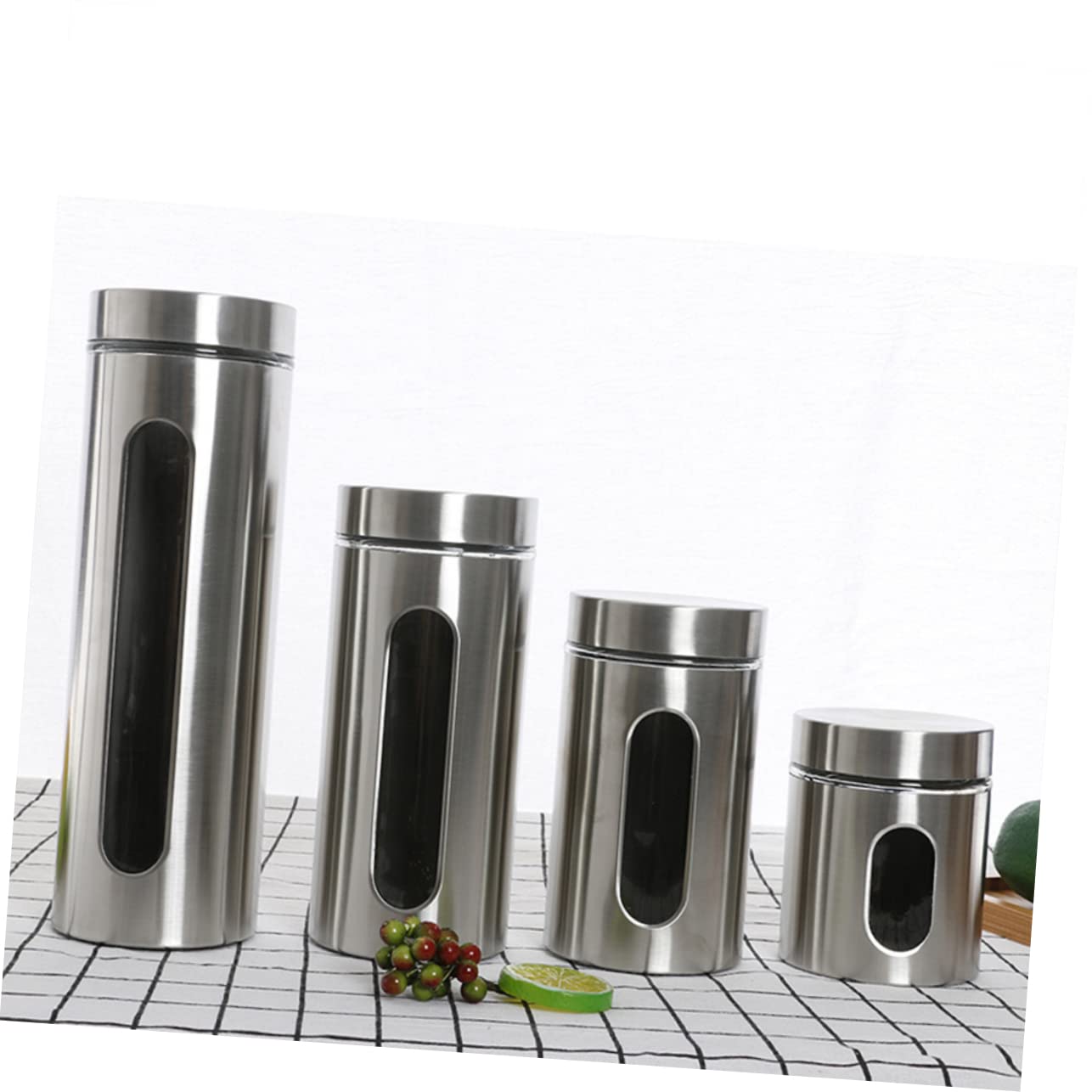 Cabilock Contenitore Alimentare Ermetico in Acciaio Inox e Vetro 950ml | Argento, Chiusura Affidabile, Mantiene la Freschezza, Metodo di Conservazione per Alimenti Secchi, Stoccaggio Cucina