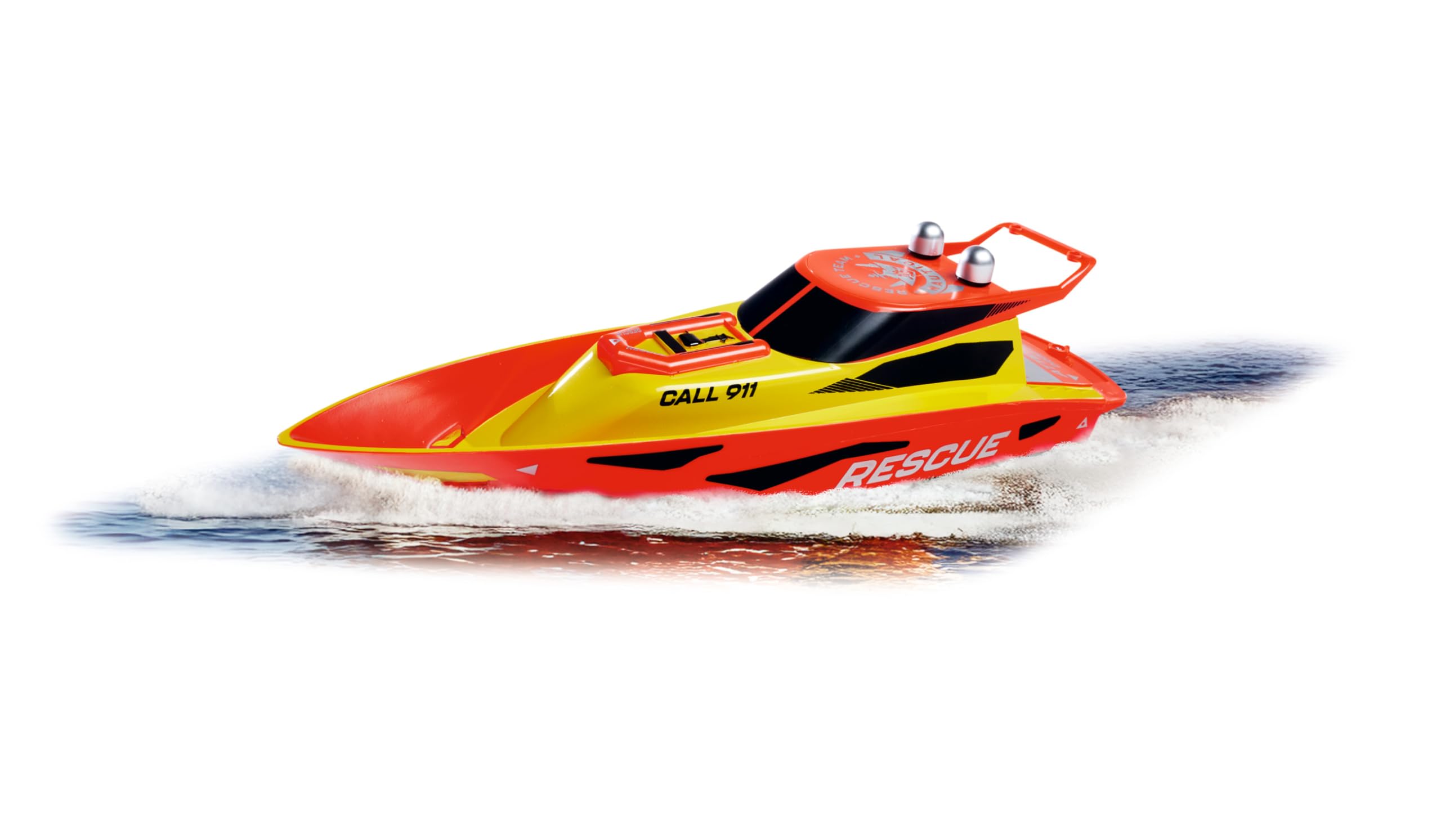 Carson 500108058 RC Rescue 2.4G 100% RTR - Barco teledirigido, Barco RC, Juguete teledirigido para niños y Adultos, Incluye Mando a Distancia