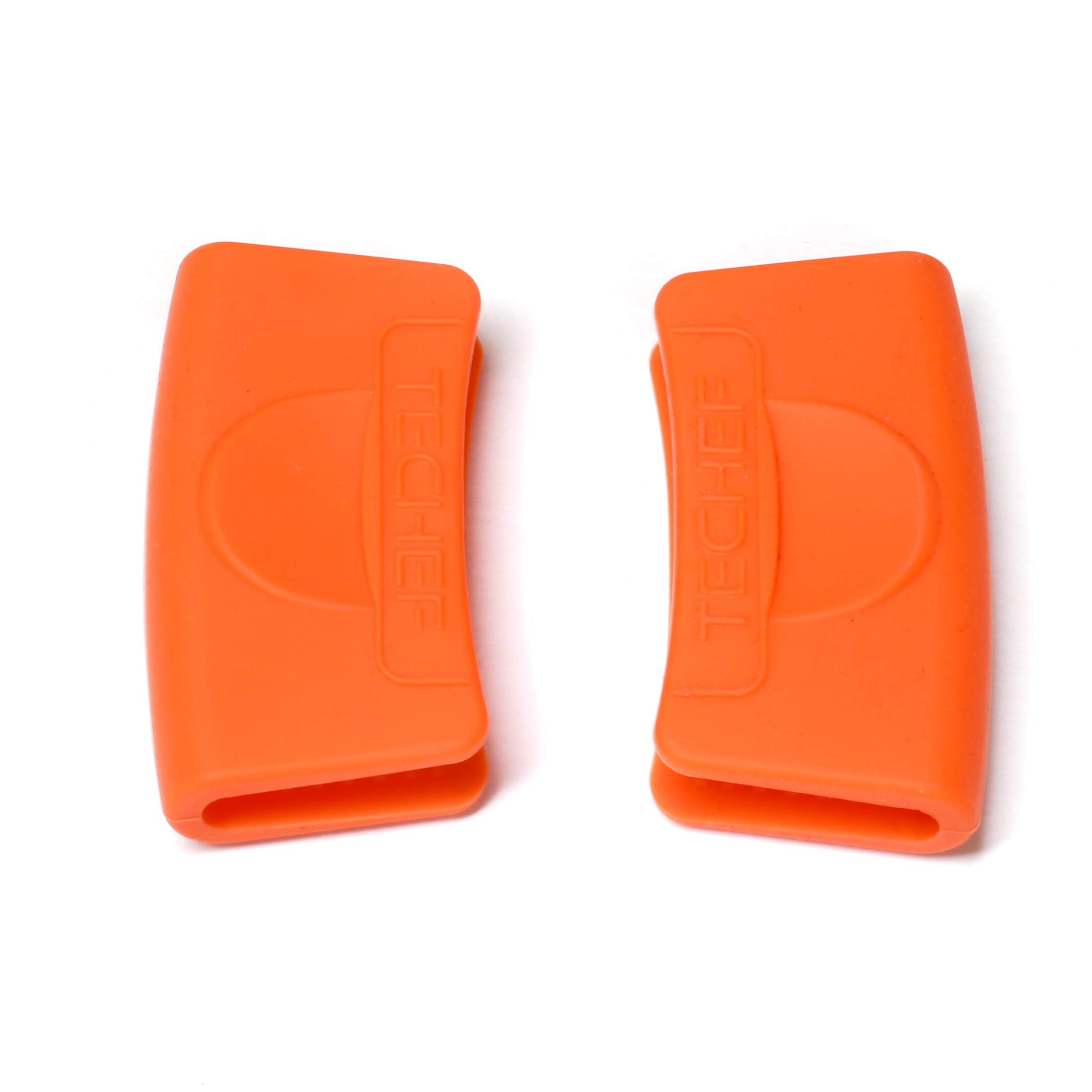 Soportes de silicona para ollas, agarres de pellizco, manoplas para horno (naranja, juego de 2) 2