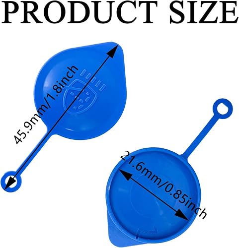 Miniatura 2 de Tapa de repuesto para depósito de líquido para limpiaparabrisas compatible con Honda Accord Civic Fit CRV CRX 38513-SB0-961 (azul)