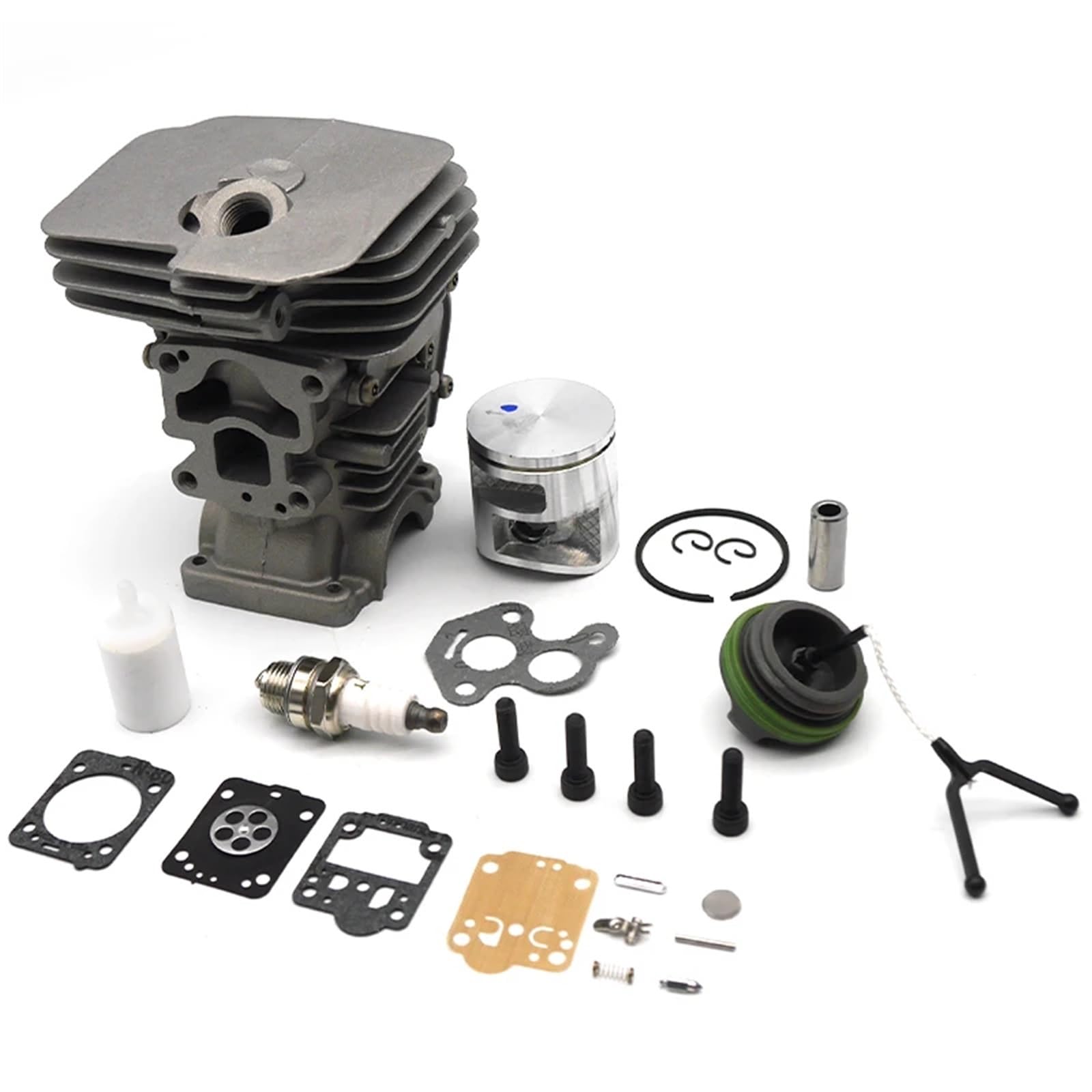 Zestaw śrub do korka wlewu paliwa 41MM cylindra tłokowego Husqvarna, 435 435E 440 440E II Garden Chainsaw Replacement Part Tłok cylindra do maszyn ogrodowych