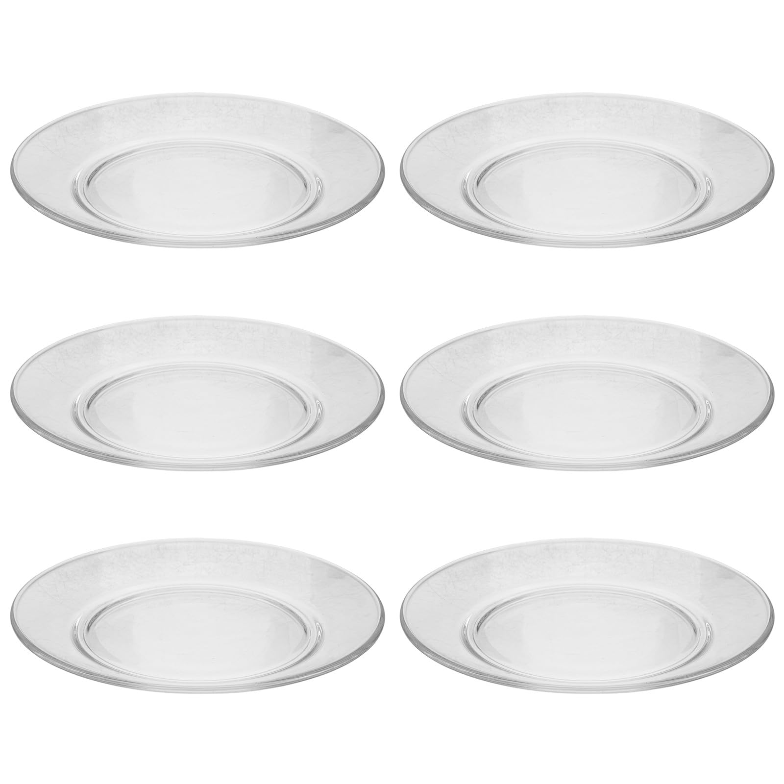Assiettes à dessert en verre lavables au lave-vaisselle, lot de vaisselle de 19cm