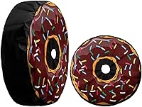 Vista 3 de Foruidea - Funda para neumático de repuesto tipo dona con orificio para cámara de respaldo, cubierta de rueda para neumáticos, apta para remolques