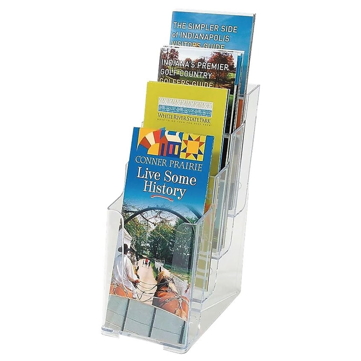 Staples Literature Holder - Clear Plastic Wall Display For Signage 4.25-Inch