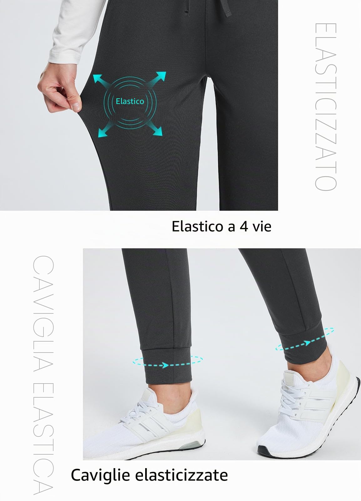 BALEAF Pantaloni Donna Invernali Felpati Comodi Pantaloni Sportivi Impermeabili Larghi per Corsa Trekking con Tasche