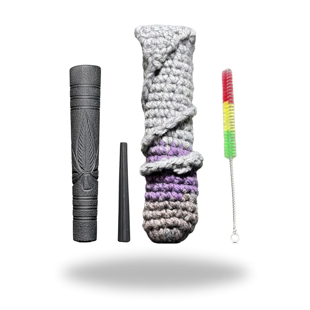 OutonTrip Handmade 6-Inch Leaf Art Clay Chillum Combo with Cleaner Kit & Cover | Traditional Artisanal Craft-picture-29