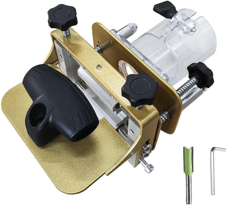 Mortising Jig Compatible With 65Mm Trimming Machine, Central Positioning Slotting Tool With Two-Way Slide Rail For Accurate Mortise And Tenon Cutting