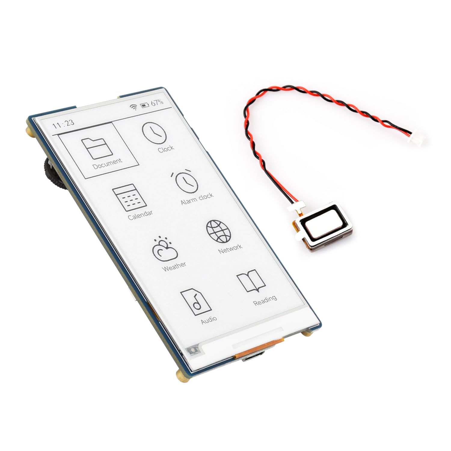 Waveshare ESP32-S3 3.97inch E-Paper Development Board, 800 x 480 Resolution, Supports Wi-Fi/BLE 5, and AI Voice Interaction, Onboard Microphone