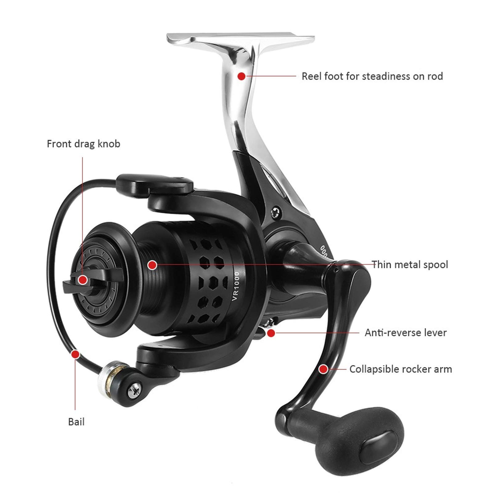 Amazon | スピニングリール 11 + 1BBボールベアリングスピニング