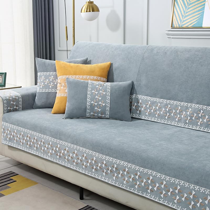 Housse de canapé en chenille pour un salon chaleureux et lavable en machine