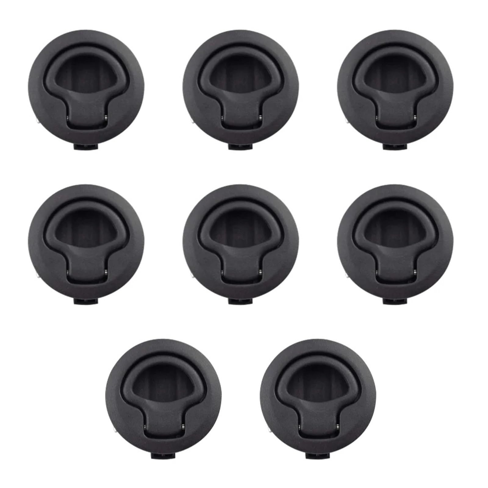 8PCS Flush Pull Latch for Boat RV Marine Locker Deck Slam Latch Black