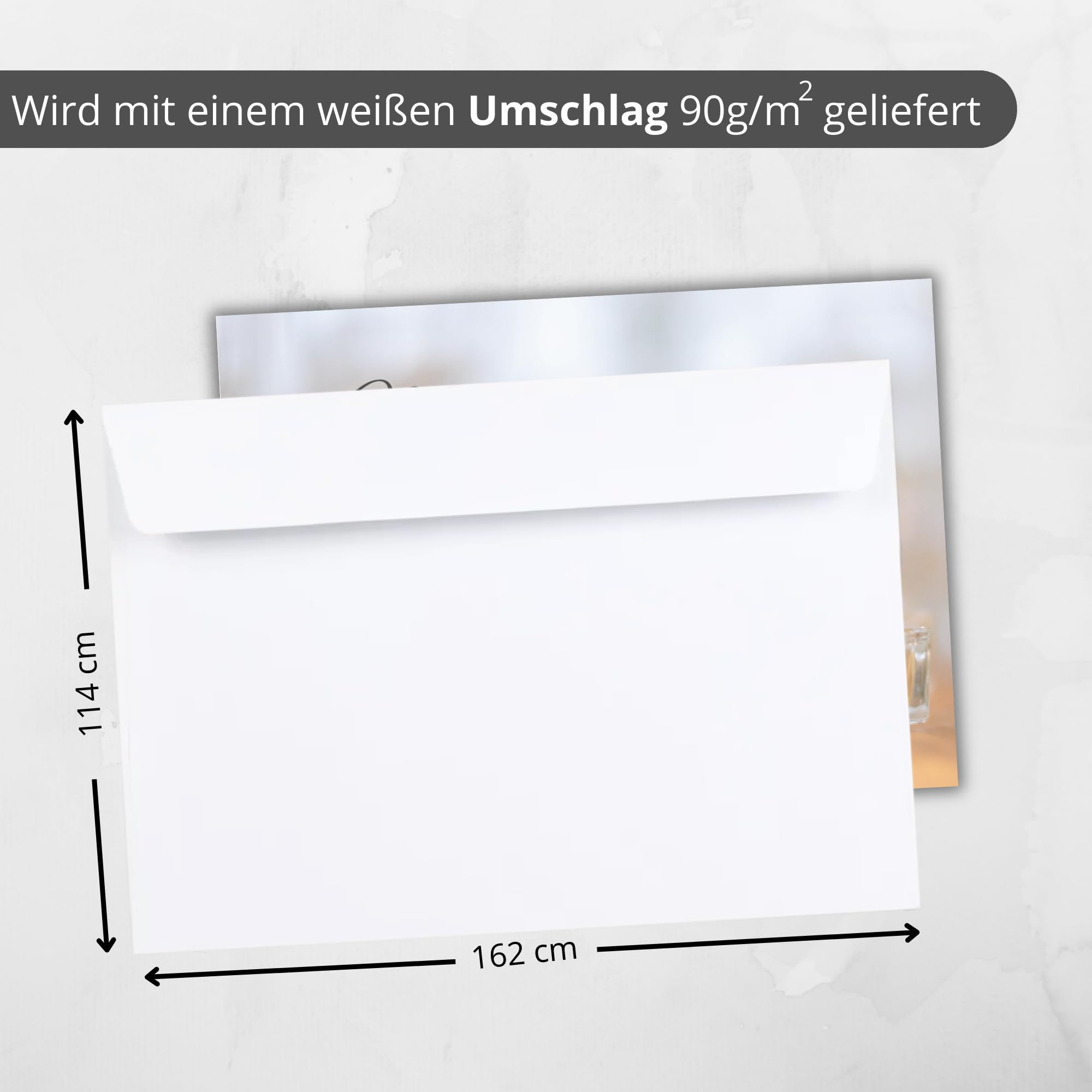 Lot de 75 cartes de condoléances avec enveloppes blanches