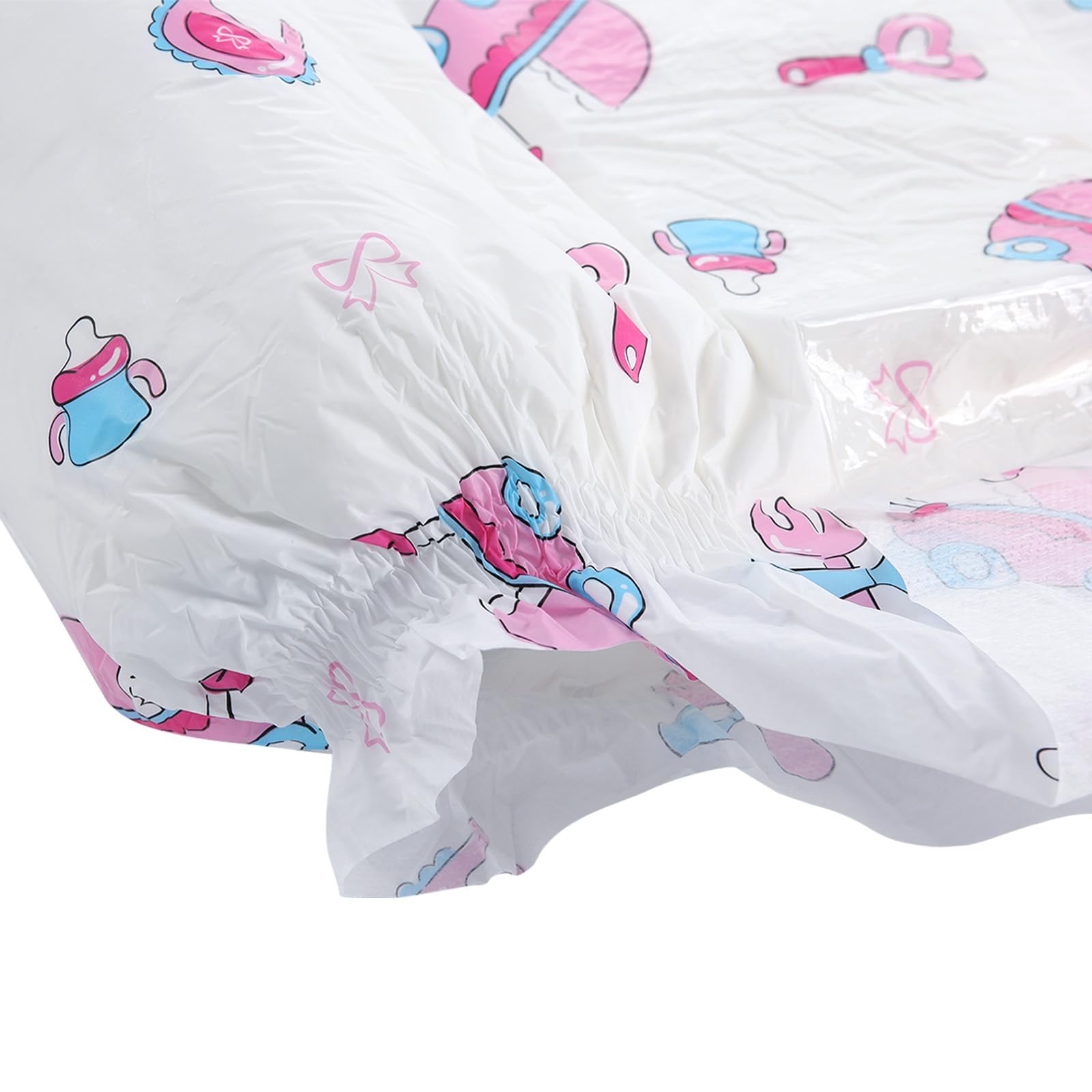 CutiePlusU Windeln für Erwachsene 10 Stück, Einweg-Inkontinenzslip mit Laschen für Frauen und Männer, maximale Saugfähigkeit über Nacht- Baby Dream (Groß 37"-47")