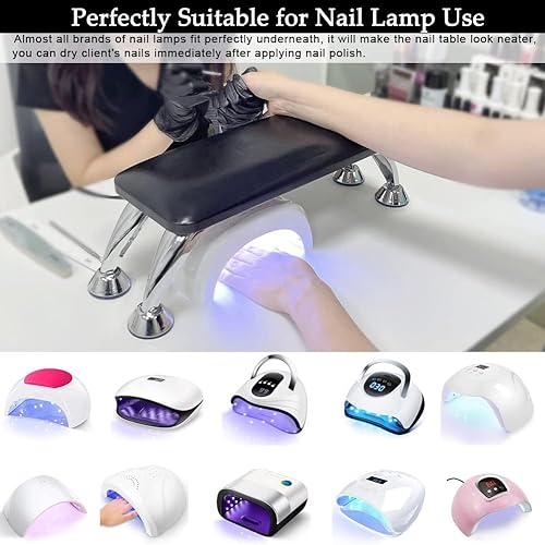 Miniatura 6 de Cojín para reposabrazos, reposamanos de uñas grande para tecnología de uñas, soporte de almohada profesional para reposamanos para manicura,