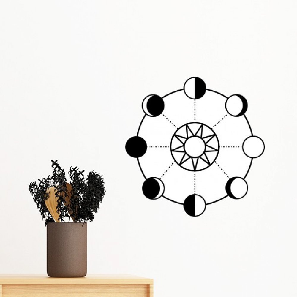 Sticker mural soleil et lune pour créer une ambiance zen dans votre chambre à coucher