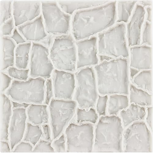 Miniatura 3 de MINFEIDMS Moldes de silicona con diseño de textura de pared de ladrillo, moldes de fondant con textura de piedra para decoración de pasteles,