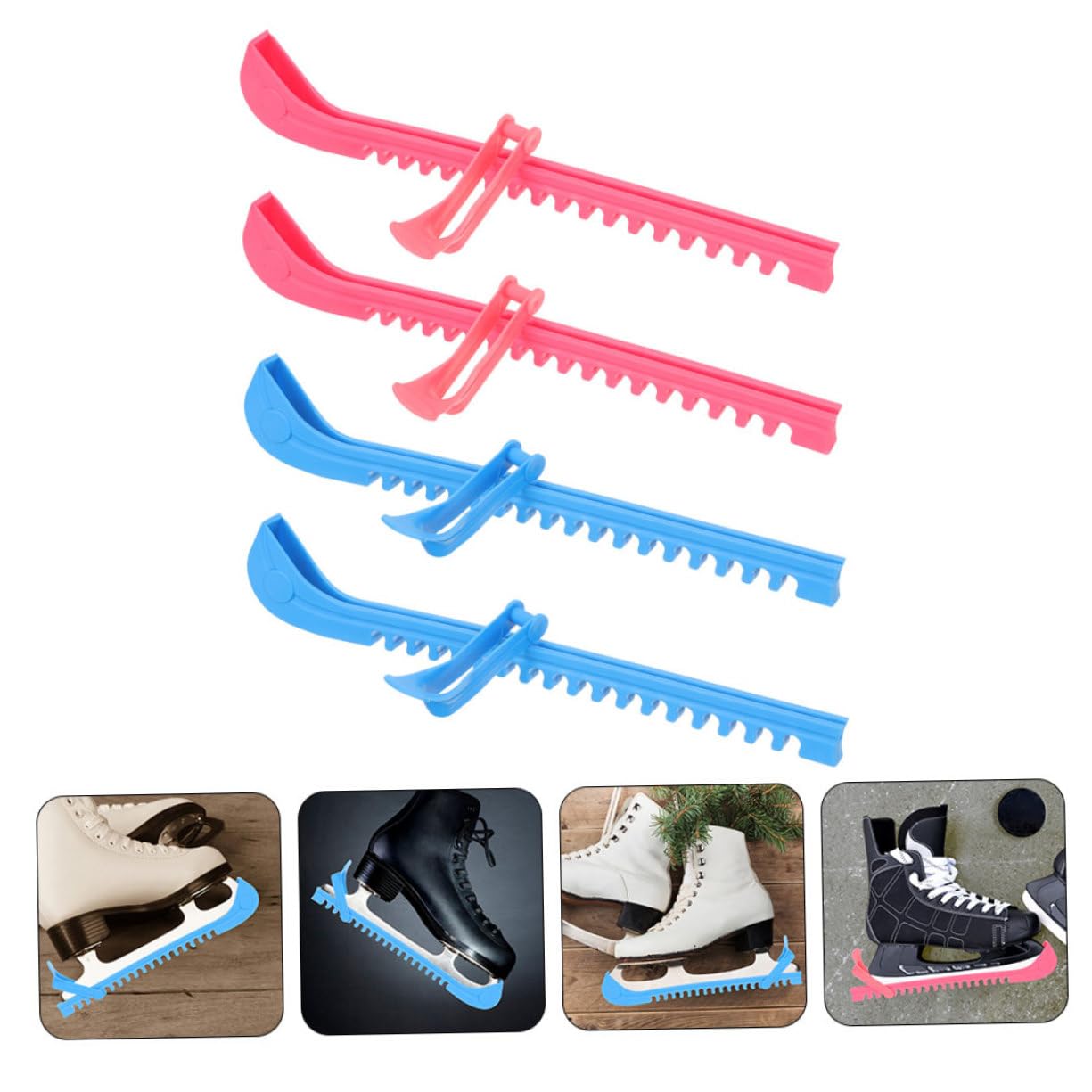 2pares Cubiertas para Cuchillas De Patinaje De De Hockey Ajustables y Resistentes para Adultos