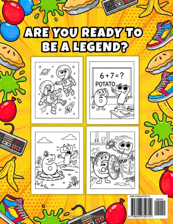 67 Lore Legends: The Ultimate Coloring Book - A Funny and High Energy Coloring Adventure for Kids Featuring the Prank War Between Number 6 and Number 7 image 3