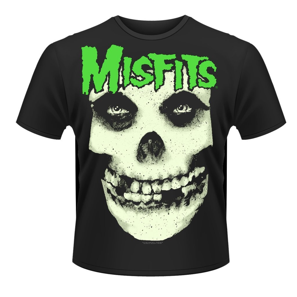 MISFITS GLOW JUREK SKULL T-Shirt Small BLACK