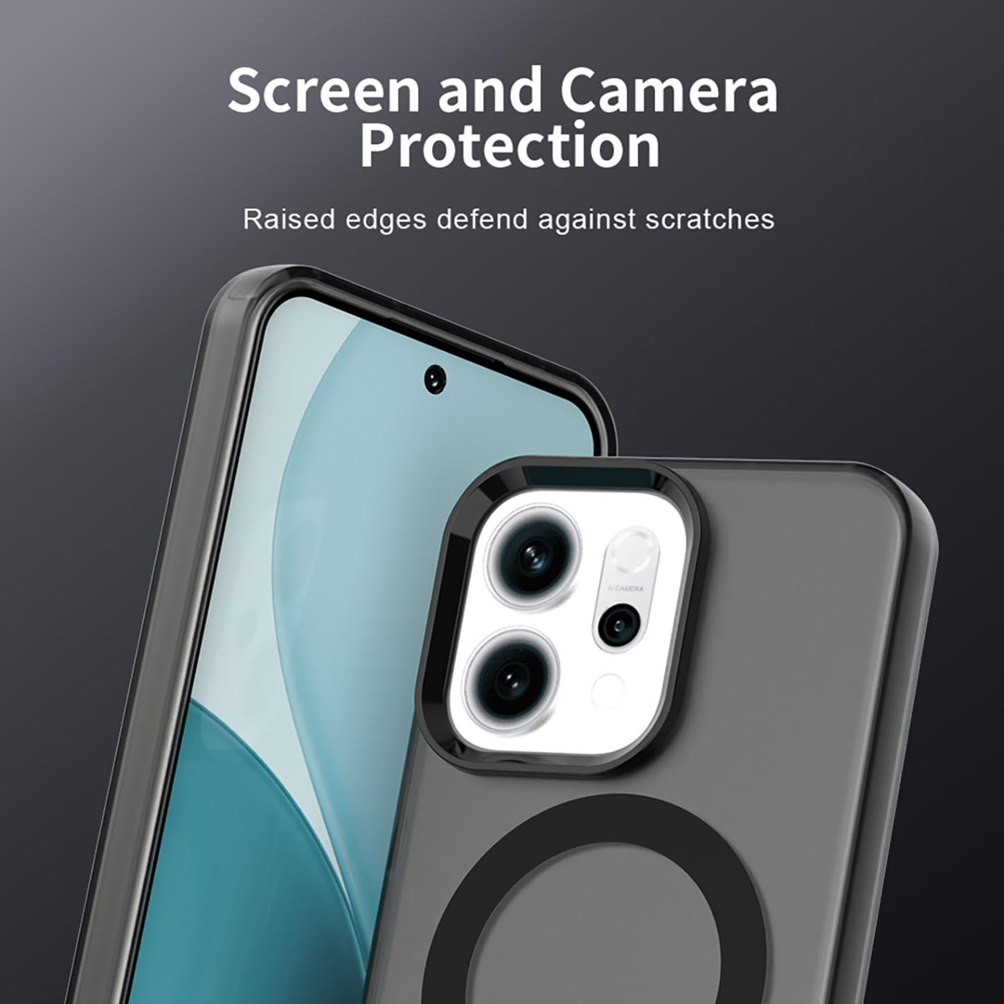 ILING Cover per OPPO Reno 14 Pro 5G (Reno14 Pro 5G), Compatibile con la Ricarica Magnetica, Ultra Sottile Traslucida Matte Rigido PC + Flessibile Silicone TPU Bumper Antiurto Custodia (Bianco