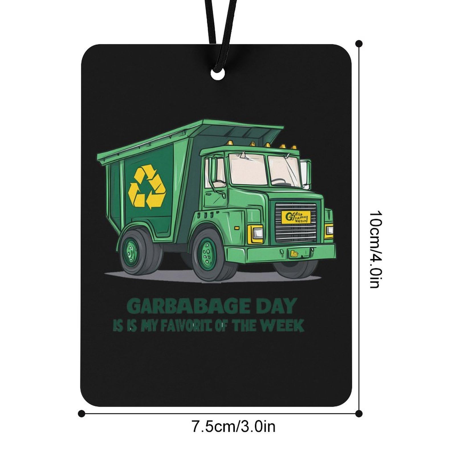 Garbage Truck Car Air Freshener Hanging Aromatherapy Tablets for Car Accessories Square
