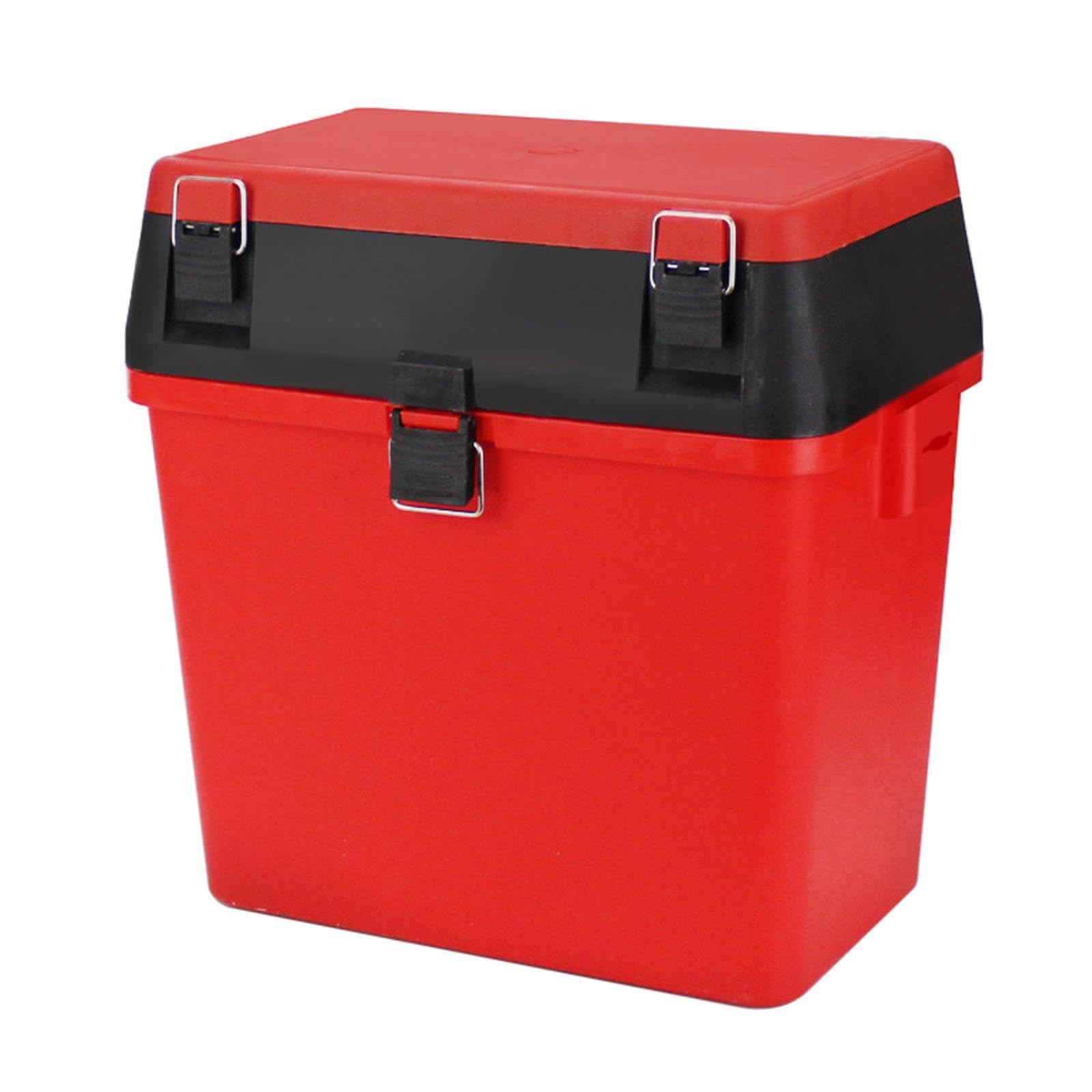 Angeln Groß Fishing Tackle Box mit Verstellbarem Trennsystem Tragbarer Faltgriff Robuste Sitzfunktion mit Zugang Zur Fischereiausrüstung Wasserdichter