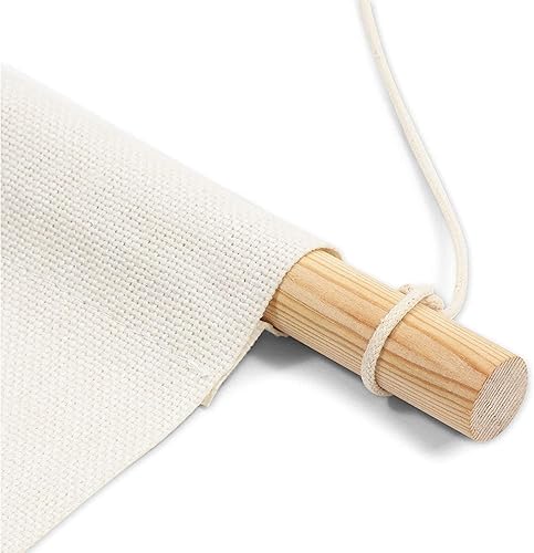 Miniatura 3 de Okuna Outpost Tapiz de fase lunar con cuerda de cuerda, varilla de madera y borlas, arte vertical para colgar en la pared de estilo bohemio para el