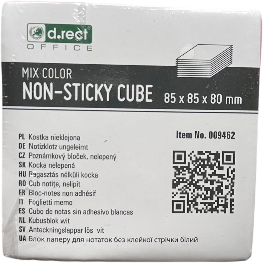 D.RECT Note Block 85x85x80mm Notepad Replacement Paper for Note Box, 750 Sheets Pastel Colours - Cube Note Box, Non Sticky Notes, Small Writing Paper - Memo Block for School Office Home 7 61KwZLzjKZL. AC SL1500