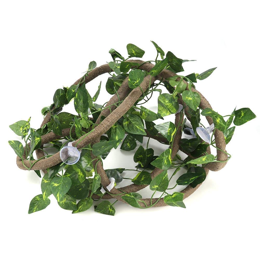 Reptile Branche Branche Flexible Jungle Flexible Habitat Habitat Décor Climber Jungle Longues Vignes 9.84ft Rotin 3 Vignes Avec Des Ventouses(#1)