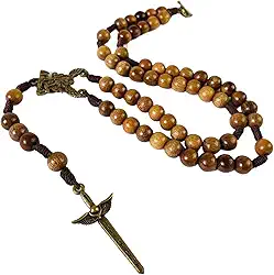 Colar Terço de São Miguel Arcanjo Com Espada