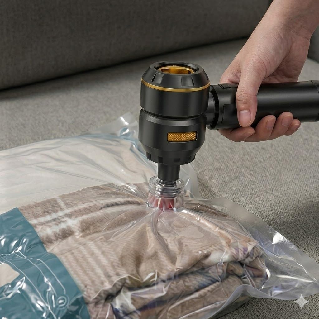 NEOVAC Aspirateur Voiture sans Fil 25000Pa – 4-en-1 Aspirateur, Souffleur, Pompe à Vide & Gonfleur, Filtre HEPA, Écran LCD, Nettoyeur Clavier & Poils d'animaux, Étui Rigide Inclus