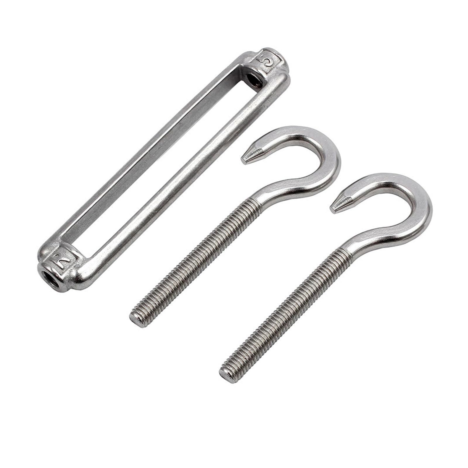 Śruba rzymska do napinania drutu, 2/5/10 szt. haków ze stali nierdzewnej 304; hak M5 M6, śruba napinająca(M5,2pcs)