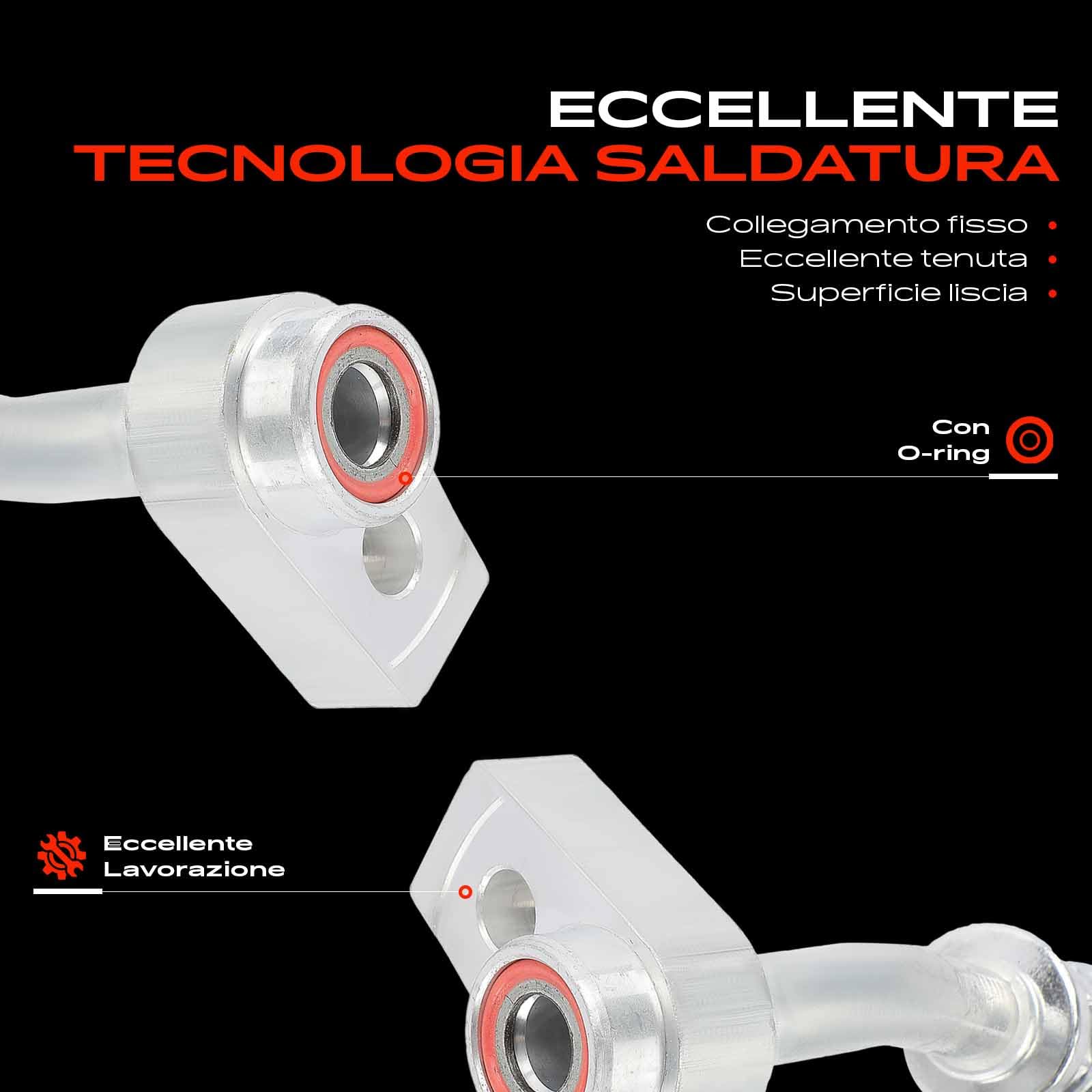 Frankberg Tubo di Carica Refrigerante Compatibile con K.u.g.a III DFK 2.5L Focus III Turnier 1.5L Focus IV Turnier HP 1.5L Focus IV HN 1.0L K.u.g.a III DFK 2.0L Replace# F1F119D567AB