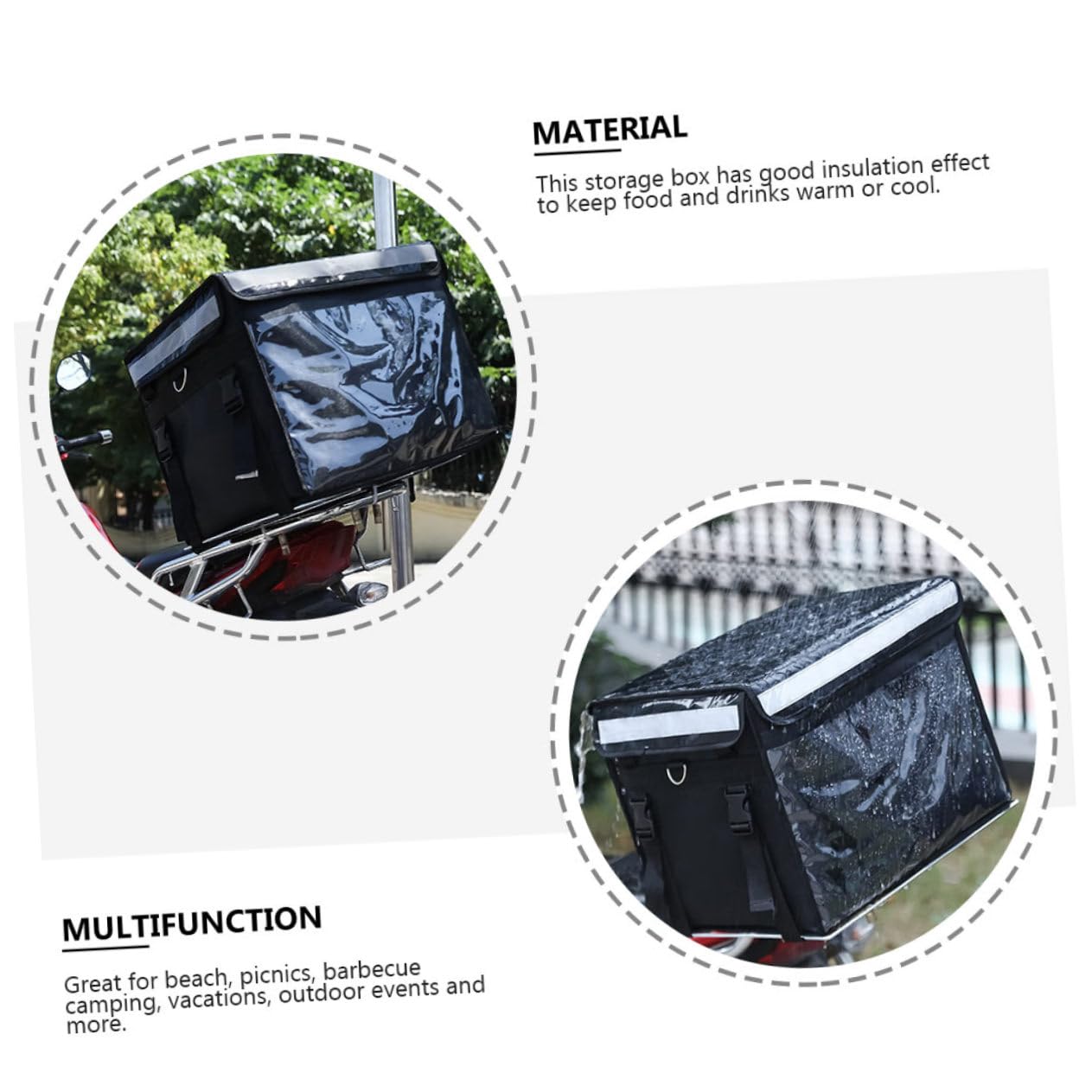 Contenitore Termico da 32l Rivestimento Oxford e Alluminio Mantiene Caldo e Freddo Struttura Resistente per Alimenti per Picnic e Vacanze