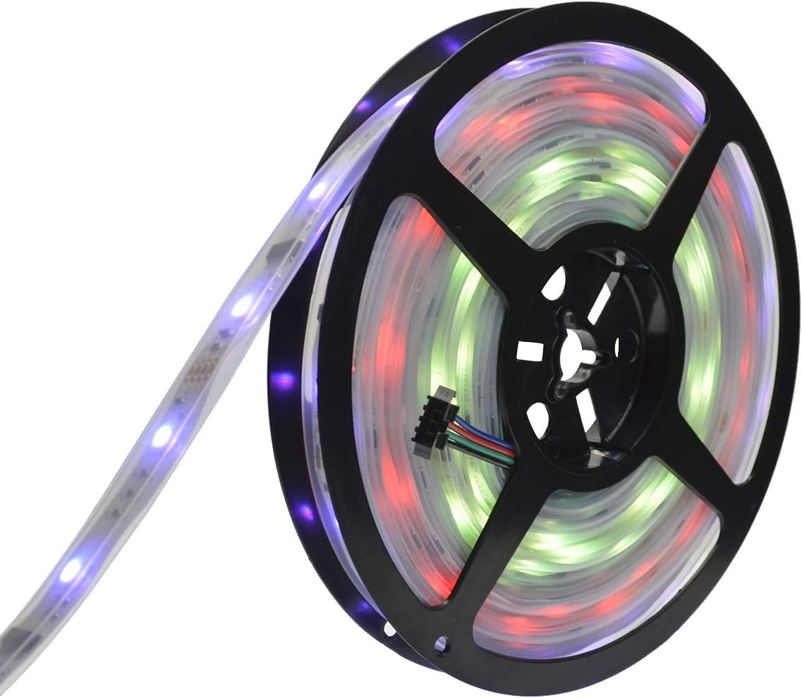 16feet/Spool LPD6803 Pixel LED Strip Lights, SMD5050 150LEDs/5meter, Waterproofing IP67 Sleeve, Chasing, Fading, Jumping, Skipping Model Change