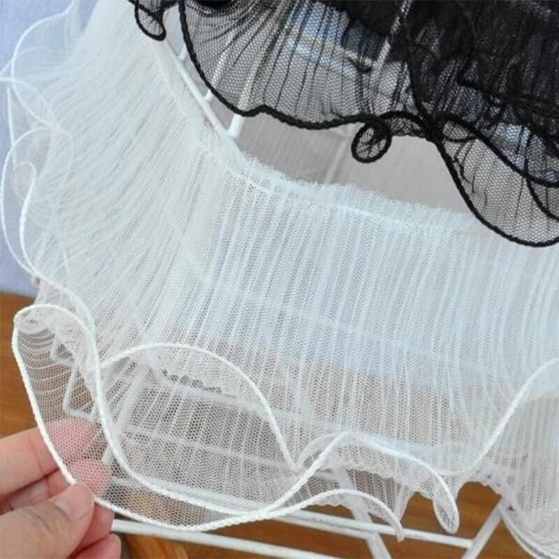 Cinta de encaje, 12 cm de ancho, 91 cm de ancho, cinta de encaje de tul bordada con patrón floral, cinta de costura para bricolaje, apliques de volantes, flecos para el cuello, decoración de boda