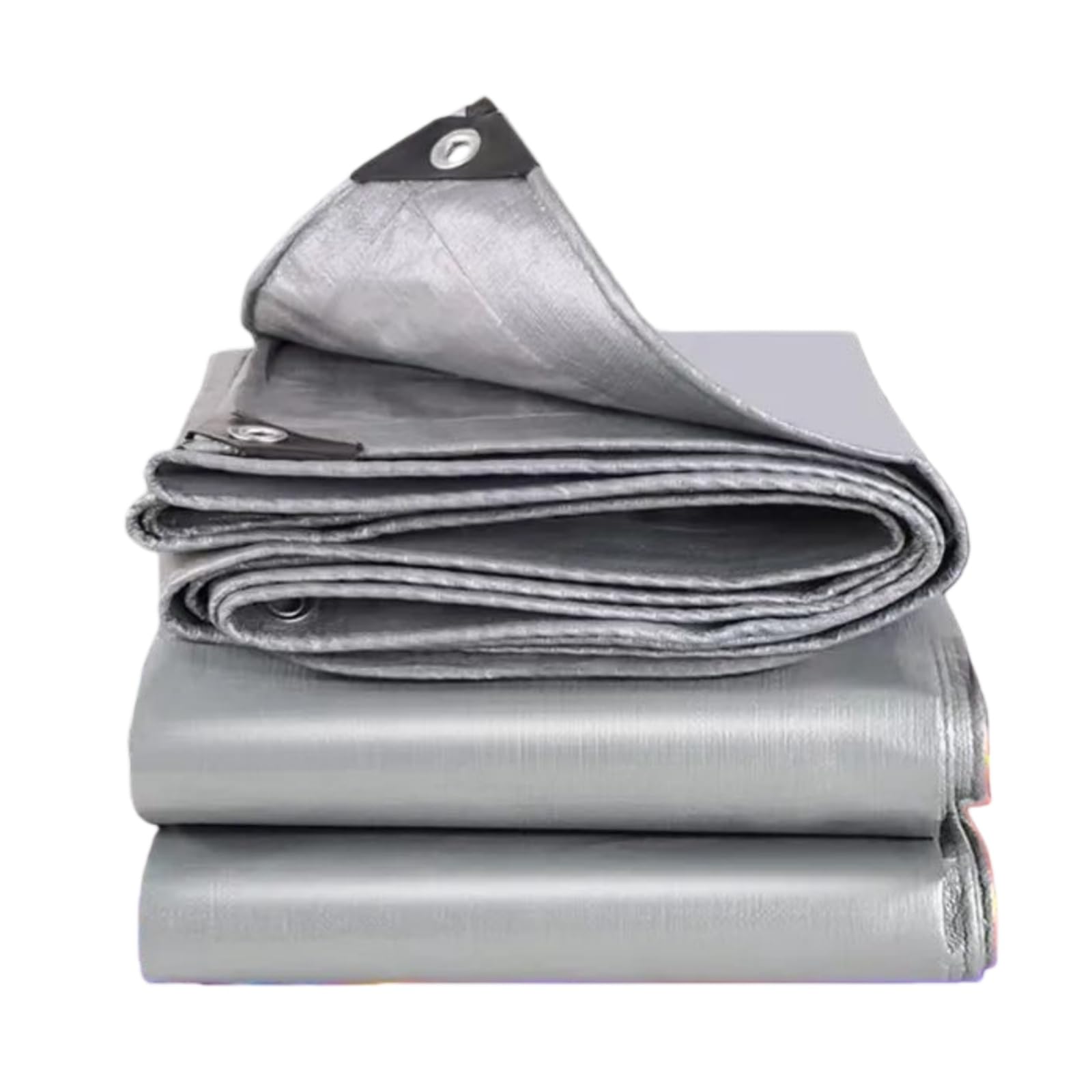 Lona multiusos de 190x390 cm impermeable y gris plata para proteccion exterior