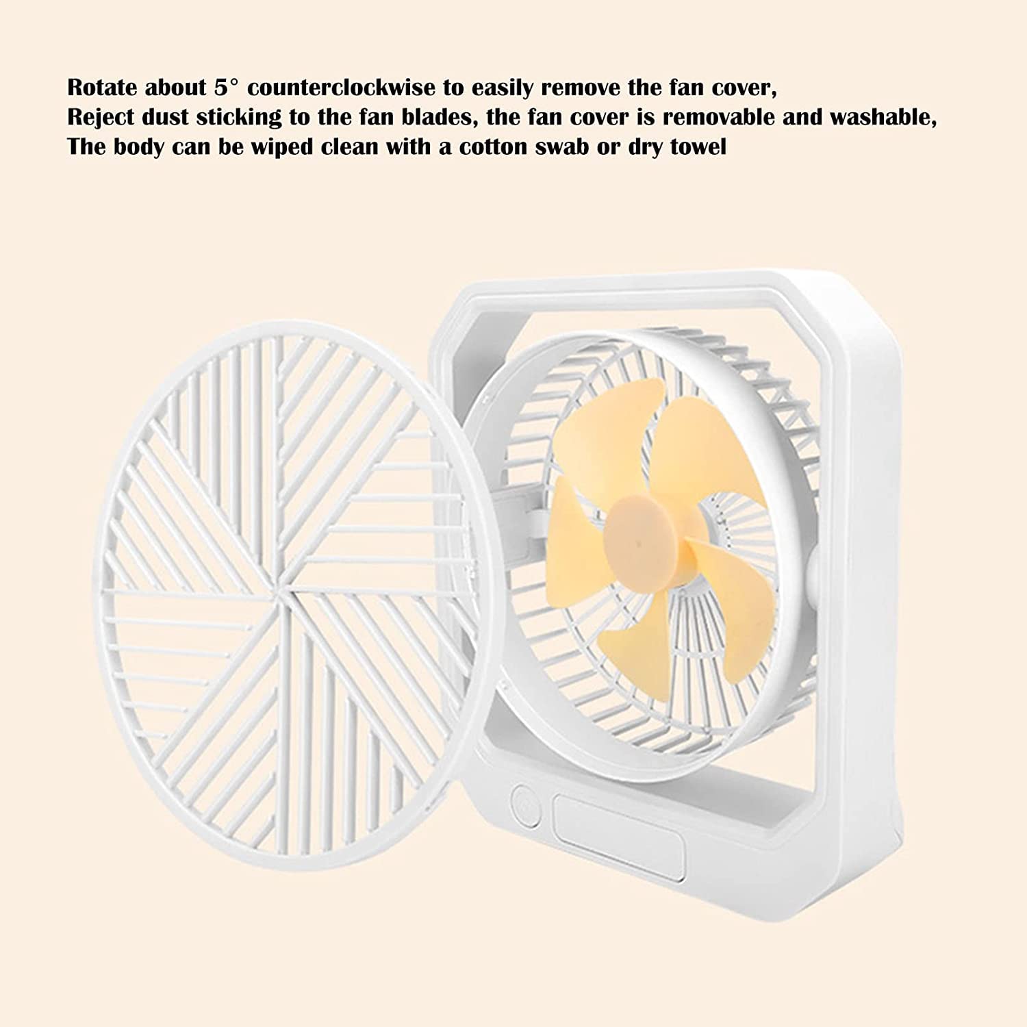 Ventilatori Personali con Ricarica USB, Ventilatore da Tavolo Ventilatore Portatile Raffreddatore d'Aria Ventilatore da Tavolo per la Camera da Letto dell'home Office