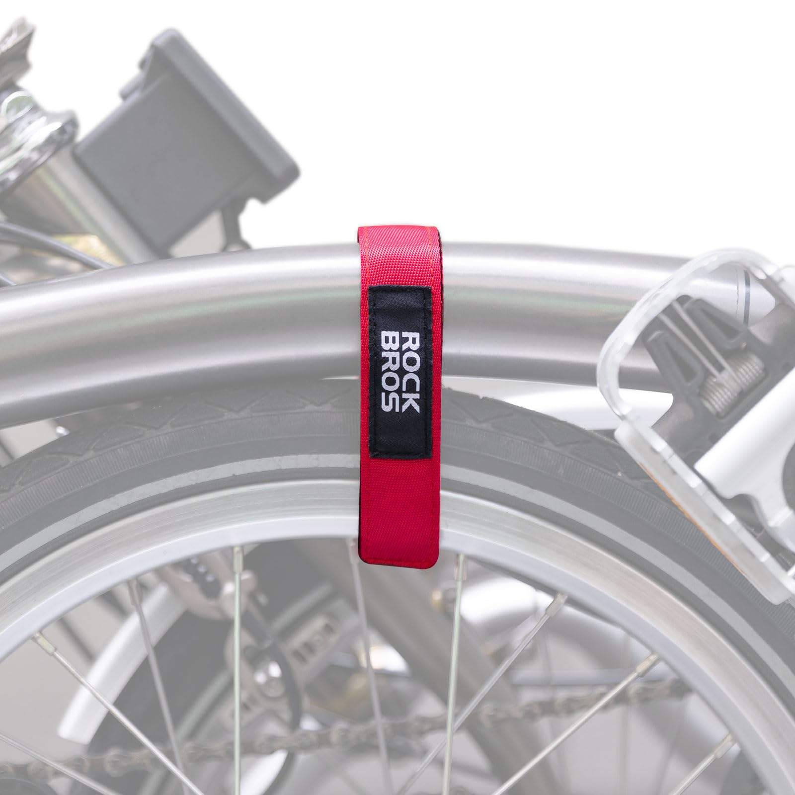 ROCKBROS Holding Strap for Folding Bike, Hook and Loop Fastener Strap Trouser Clips Universal for Brompton Bike Fastening Frame