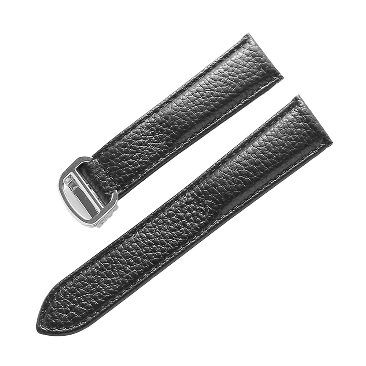 Generico Run Ken Cinturino in Pelle Lychee Pattern Cinturino in Pelle Morbida Sostituto Compatibile con Cinturino da Uomo E da Donna Cartier Tank