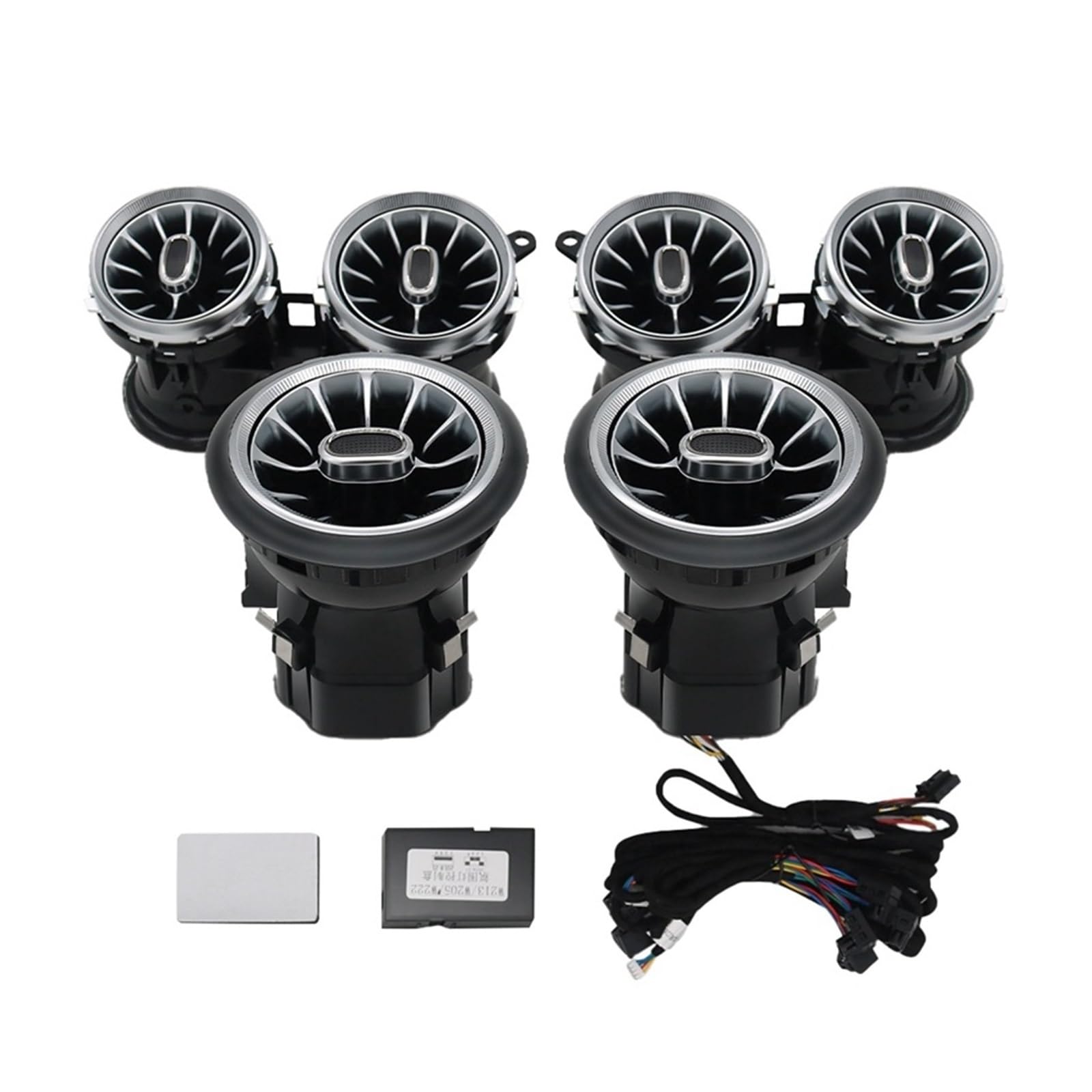 XCZPRKMXY 64 Color Car Turbine Air Outlet Ambient Light A/C Vent Outlet Atmosphere Lamp Compatible with Benz E Class W213 2016-2022(Burgundy)