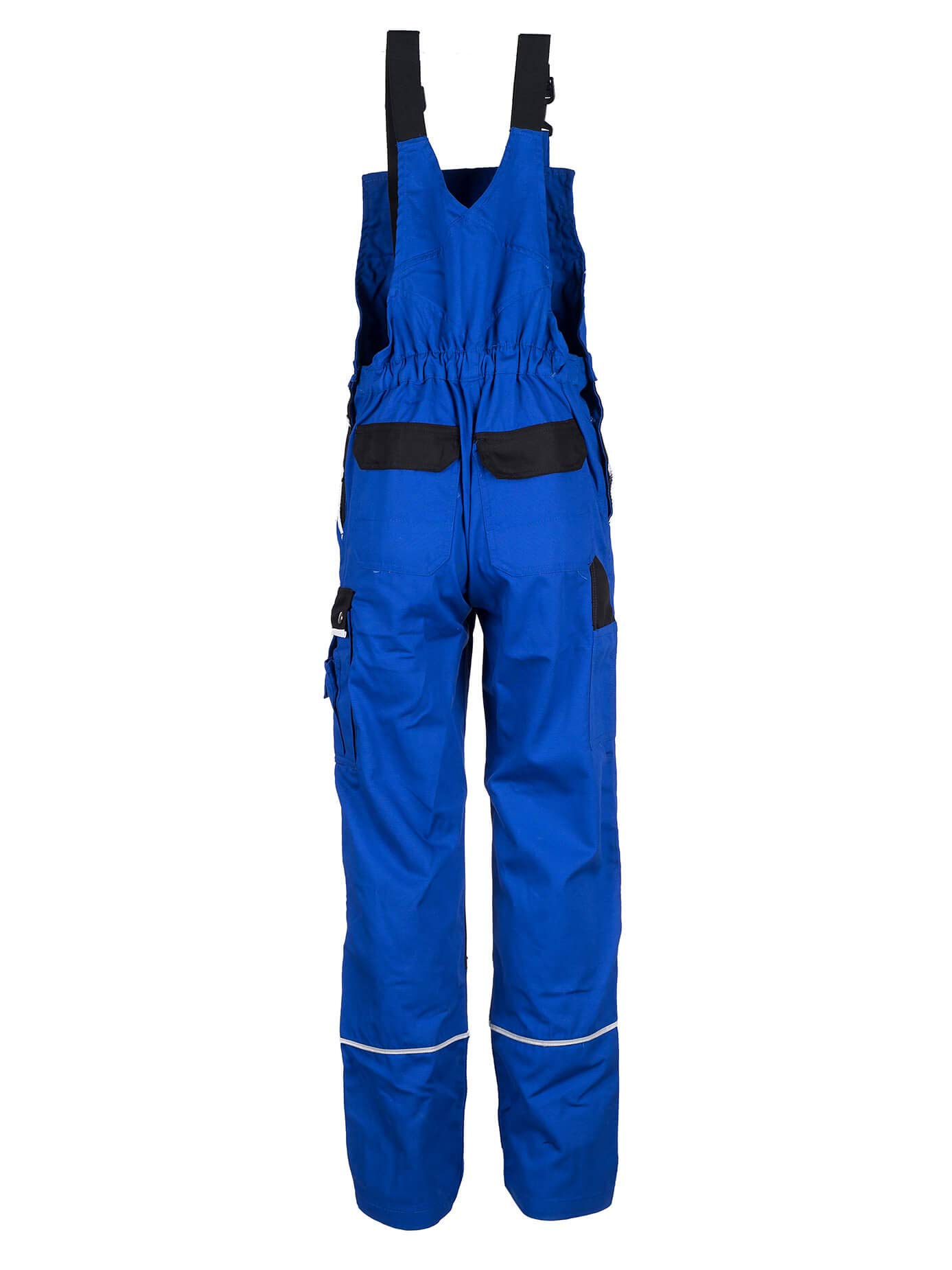 TMG® | Lange Arbeitslatzhose Herren, Blaue Latzhose mit Kniepolstertaschen aus Cordura, viel Stauraum, robust | 76