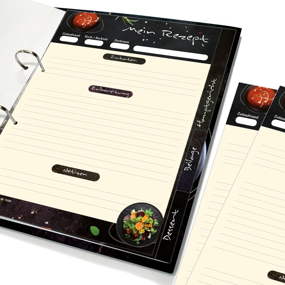 PRICARO Cartella Ricette Set Completo "Gourmet", A4, 8 Pezzi