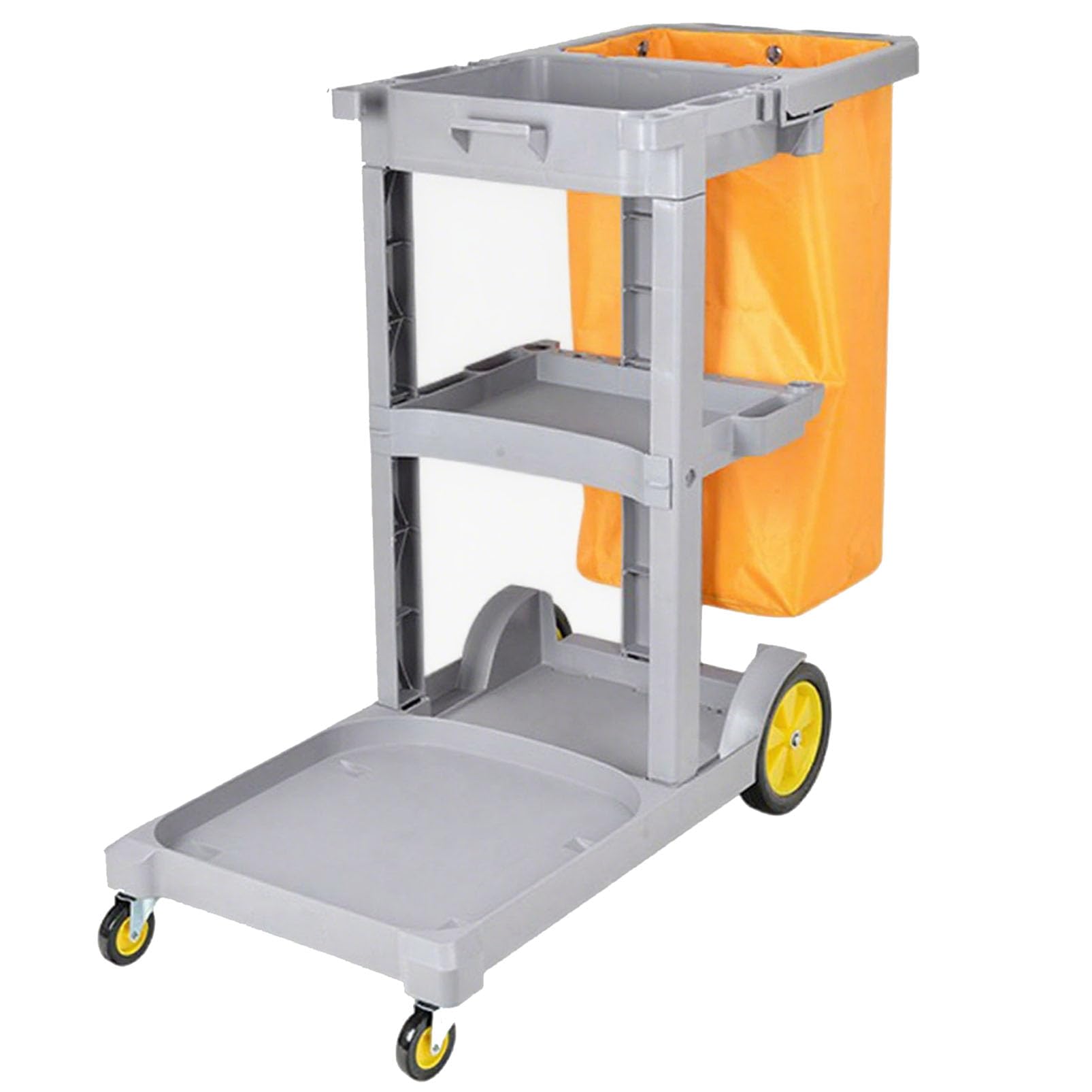 ERSINIAN Chariot de nettoyage robuste à roulettes, organisateur multifonctionnel pour produits de nettoyage professionnels dans les écoles, hôtels, restaurants et centres commerciaux.