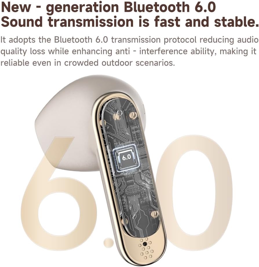 Wireless Earbuds Bluetooth 6.0 Headphones with LED Power Display and Power Bank Charging Case 50H Playtime IPX7 Waterproof in-Ear Ear Buds with Mic Deep Bass Earphones for iPhone Android Samsung - Image 2