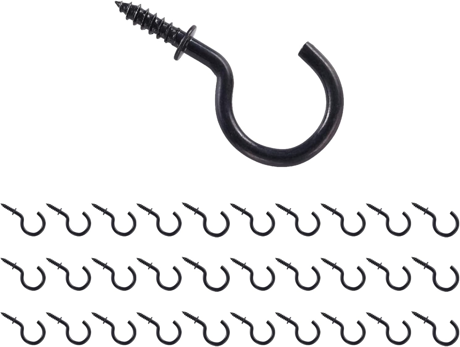 National Hardware N119-729 Cup Hooks in Black, 1", 30