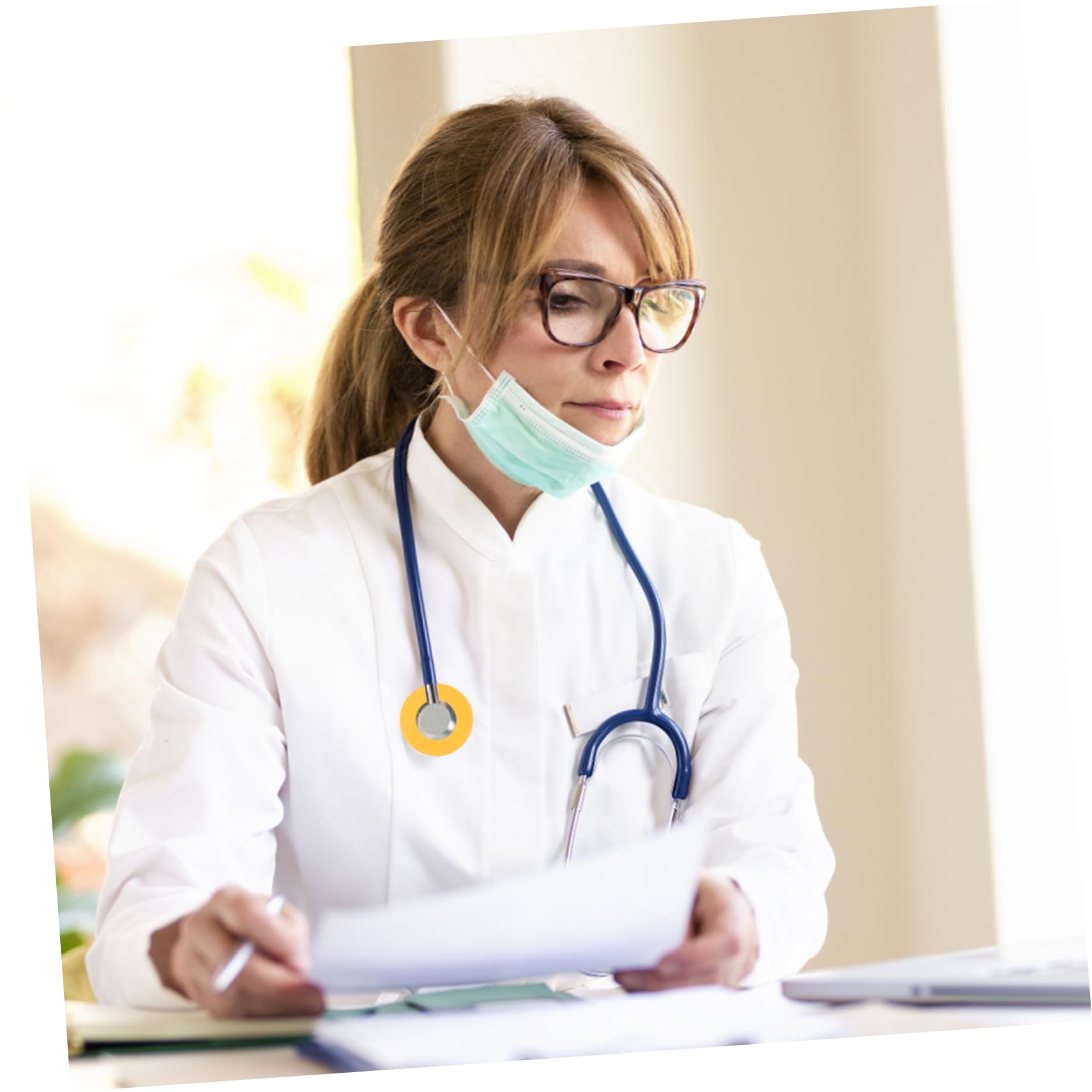 BELLIFFY 16pcs Non- Non-Medical Non-Medical Stethoscope Diaphragm Covers Non- Non-Medical Non-Medical Stethoscope Head Cover Nurse Doctor Student Accessory