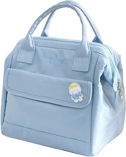 Bolsa de almuerzo Kawaii, bolsa de picnic grande, bolsa aislada para calor o frío, bolsa de mano reutilizable, bonita lonchera estética para mujeres