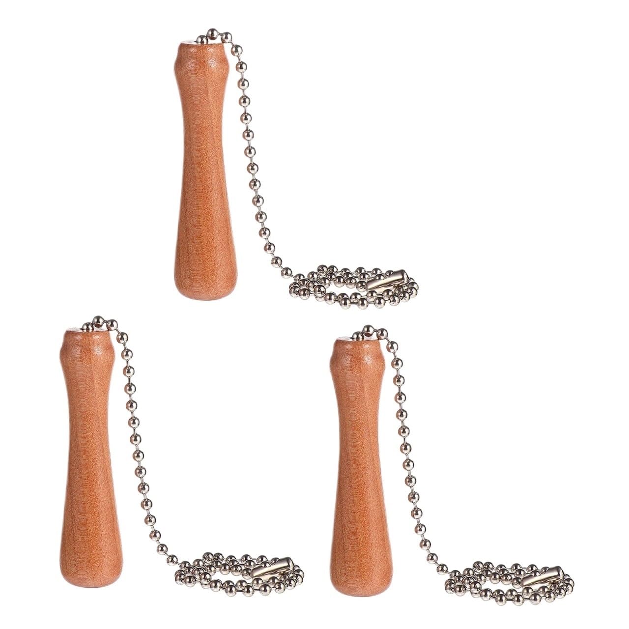 Gwyzax Fan Pulls for Ceiling Fans Wooden Pull Chain for Ceiling Fan Light Chandelier Replacement 8Pcs 30.5cm